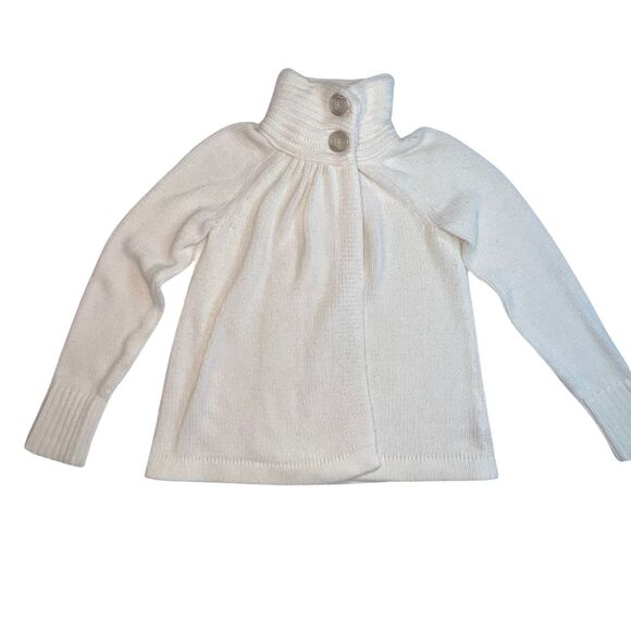 Old Navy Sweater Womens Medium Wrap Ponch Long Sleeve Cottagecore High Neck Cape - Picture 3 of 13